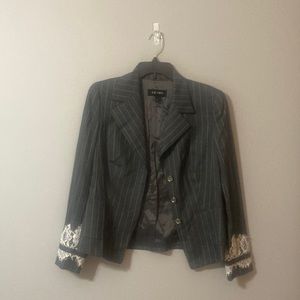 Authentic Escada gray pinstripe blazer